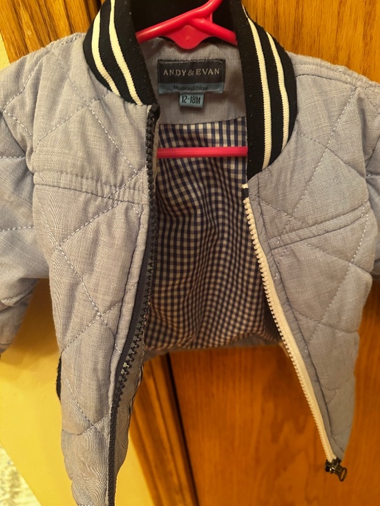 Andy & Evan quilted chambray jacket - Picture 1 of 3